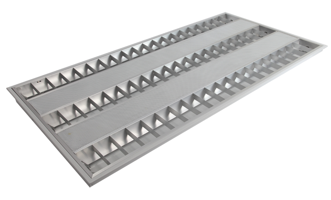 T8嵌入式格柵燈盤3X40W