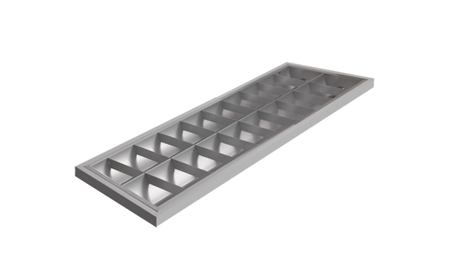 2.	華輝照明占地10多萬(wàn)平方米，十幾條生產(chǎn)線(xiàn)，年生產(chǎn)上千萬(wàn)套LED格柵燈盤(pán)廠家,產(chǎn)品有T8格柵燈盤(pán)，T5格柵燈盤(pán)，明裝格柵燈盤(pán)，暗裝格柵燈盤(pán)。