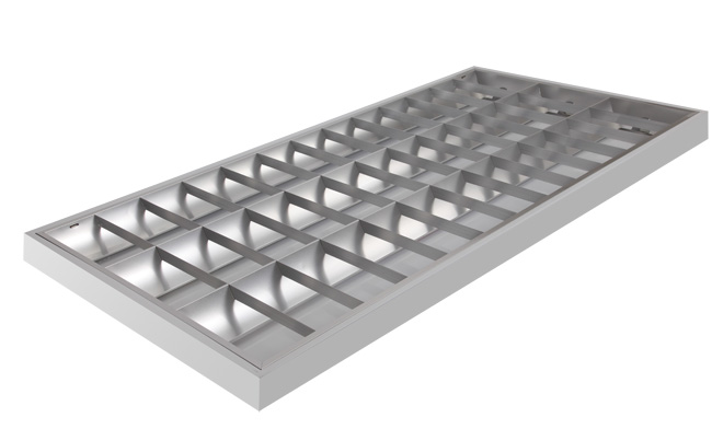  2.	華輝照明占地10多萬平方米，十幾條生產線，年生產上千萬套LED格柵燈盤廠家,產品有T8格柵燈盤，T5格柵燈盤，明裝格柵燈盤，暗裝格柵燈盤。